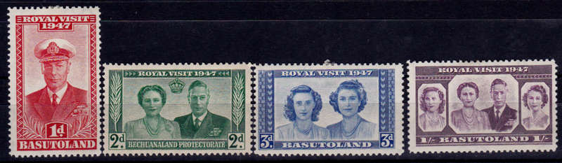 BASUTOLAND 1947, 17 Feb. ROYAL VISIT, set, MH, CV R 19.00 view scans