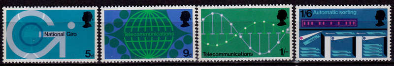 ENGLAND 1969, 1 Oct. TELECOMMUNICATIONS, set, MNH, CV +/-R 20.00 view scans