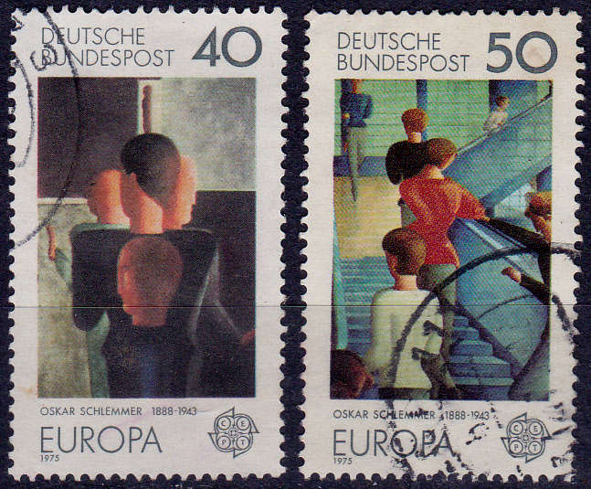 GERMANY 1975, 15 April. EUROPA STAMPS - PAINTINGS, set, UH, CV+/- R 10.00 view scans