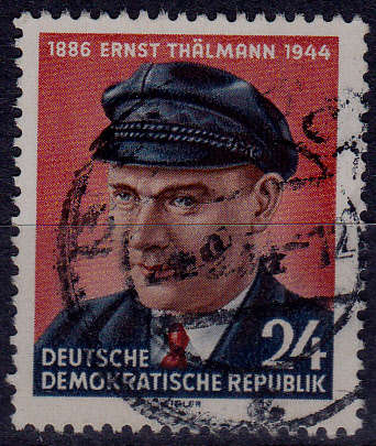 GERMANY DDR 1954, 18 Aug. 10th ANNIV DEATH ERNST THALMANN, single, UH, CV +/-R 15.00 view scans