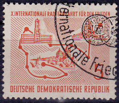 GERMANY DDR 1957, 30 April. PEACE EVENT, single, UH, CV+/- R 5.00 view scans
