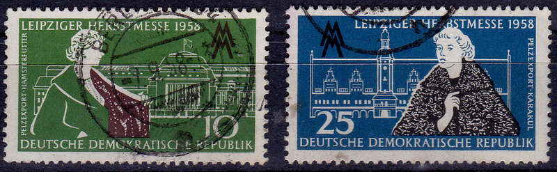GERMANY DDR 1958, 29 Aug. LEIPZIG AUTUMN FAIR, set, UH, CV+/- R 10.00 view scans