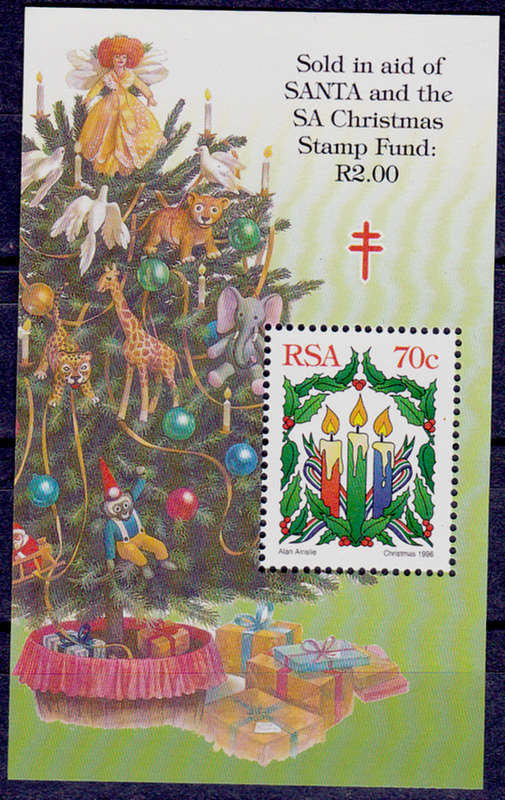 RSA 1996, 9 Oct. CHRISTMAS, minisheet, MNH, CV R 45.00 View scans