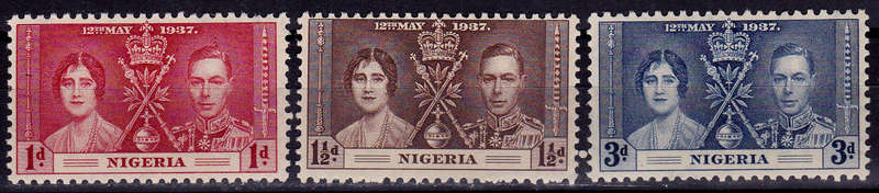 NIGERIA 1937, 12 May. CORONATON OF KGVI and QE, MH, CV +/- R 30.00 view scans
