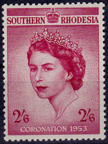 SOUTHERN RHODESIA 1953, 1 June. CORONATION QEII, single, MNH, CV R 140.00 view scans