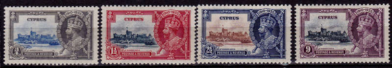 CYPRUS 1935, 6 May. SILVER JUBILEE, set, MH, CV +/-R425.00, view scans