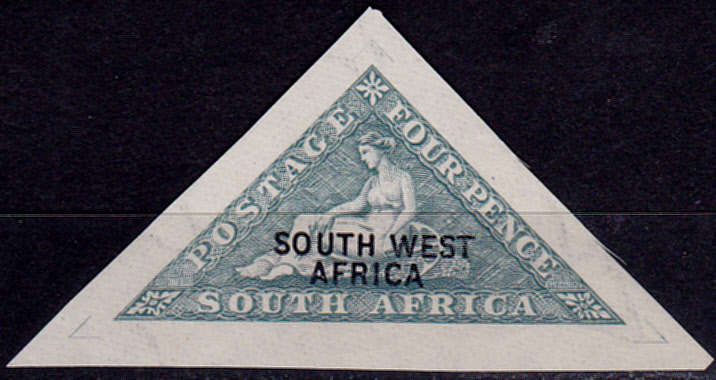 SWA 1926 - 1927, TRIANGULAR STAMP OF SA overprinted, single, MNH, CV R 60.00 view scans
