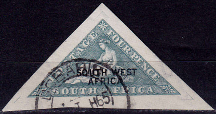 SWA 1926 - 1927, TRIANGULAR STAMP OF SA overprinted, single, UNH, CV R 25.00 view scans