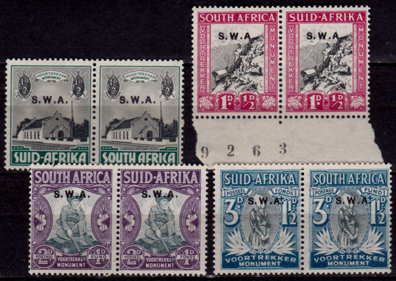 SWA 1935-1936, VOORTREKKER MEMORIAL FUND, set, MNH, CV R 1,750.00 view scans