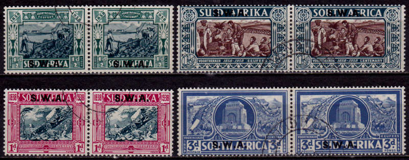 SWA 1938, 14 Dec. VOORTREKKER CENTENARY, set, UNH, CV R 1,570.00 view scans