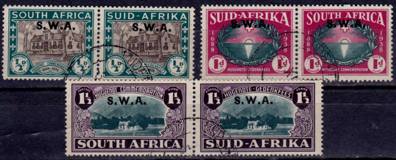 SWA 1939, 17 July. 250th ANNIV LANDING of HUGUENOTS, set, UNH, CV R 900.00 view scans