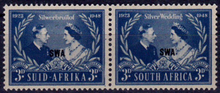 SWA 1948, 26 April. SILVER WEDDING of KGVI, single, MNH, CV R 20.00 view scans