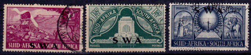 SWA 1949, 1 Dec. INAUGURATION VOORTREKKER MONUMENT, set, UH, CV R 9.00 view scans