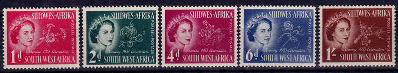 SWA 1953, 2 June. CORONATION of QEII, set, MH, CV R 70.00 view scans