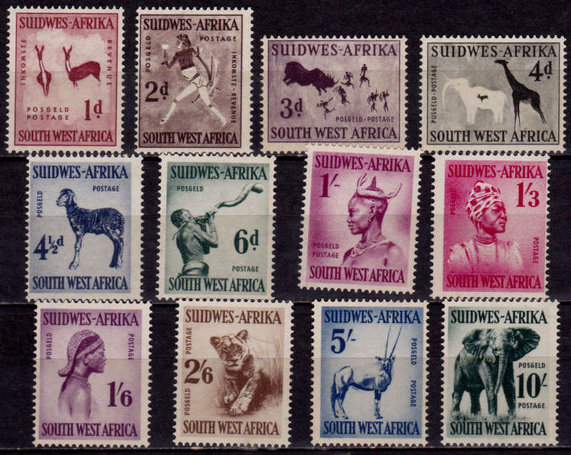 SWA 1954, 15 Nov. DEFINITIVE ISSUE, set, MNH, CV R 1,505.00, view scans
