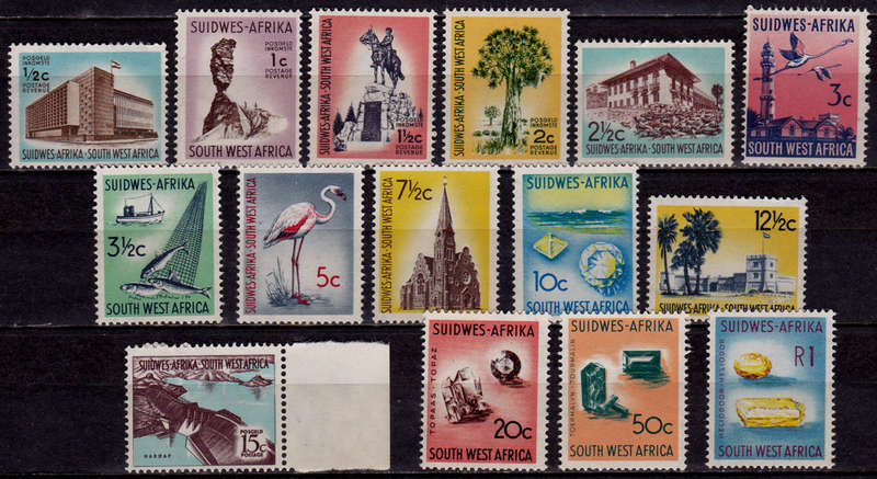 SWA 1961, 14 Feb. 1st DECIMAL DEFINITIVE ISSUE, set, MNH, CV R 1,244.00 view scans