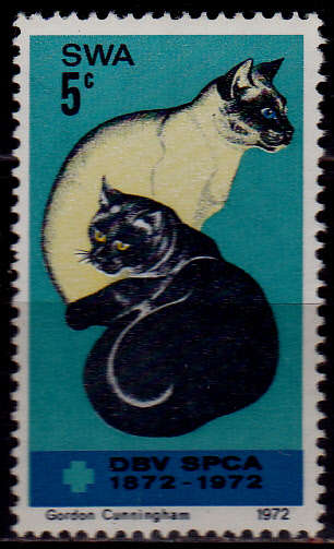 SWA 1972, 19 Sept. CENTENARY OF SPCA, single, MNH, CV R 40.00 view scans