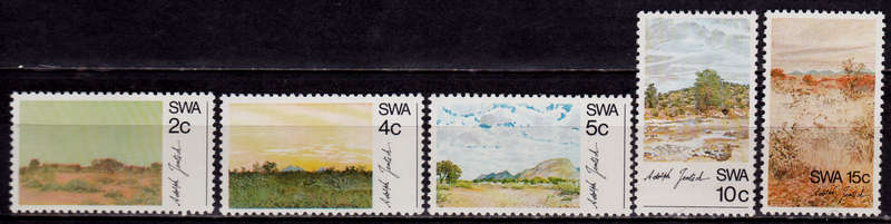 SWA 1973, 1 May. SCENERY PAINTINGS by A JENTSCH, set, MNH, CV R 81.00 view scans