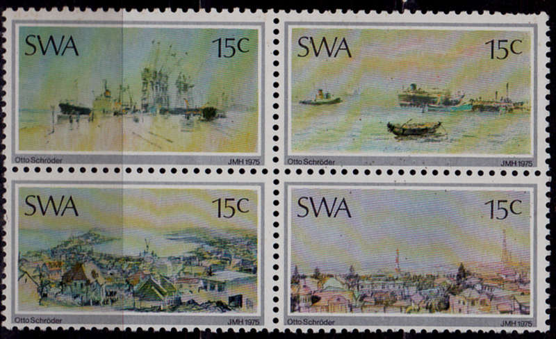 SWA 1975, 15 Oct. PAINTINGS by OTTO SHRODER, setenant block, MNH. CV R 20.00 view scans