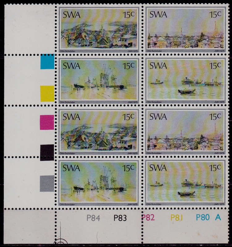SWA 1975, 15 Oct. PAINTINGS by OTTO SHRODER, control, MNH. CV R 100.00 view scans
