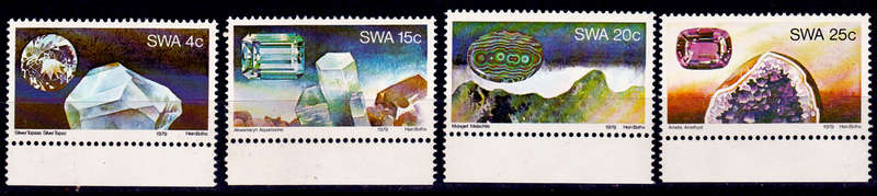 SWA 1979, 26 Nov. SEMI-PRECIOUS STONES, set, MNH, CV R 10.00 view scans
