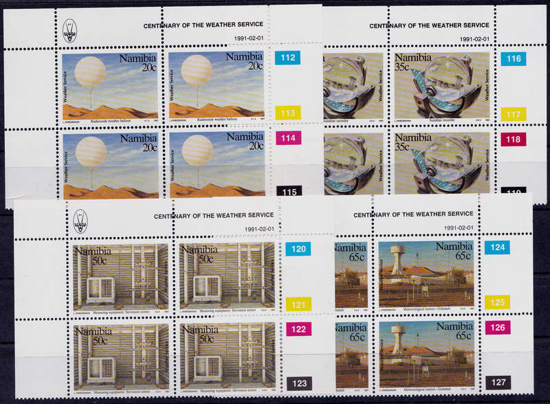 NAMIBIA 1991, 1 Feb. CENTENARY WEATHER SERVICE, set controls, MNH, CV R 42.00 view scans