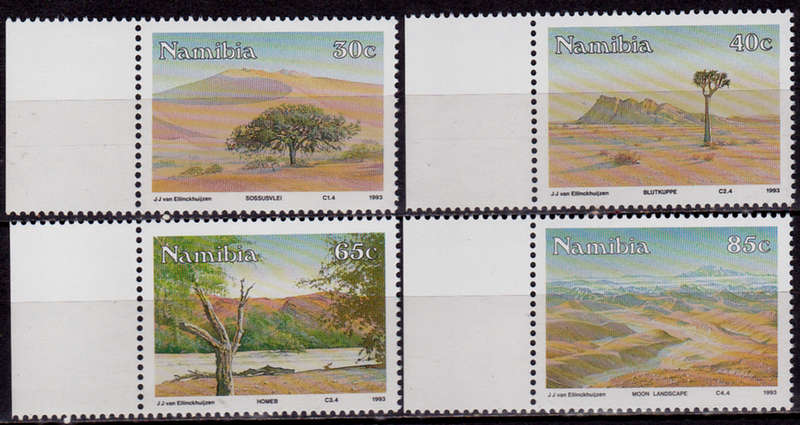 NAMIBIA 1993, 4 June. UNMATCHED BEAUTY NAMIB, set, MNH, CV R 10.50 view scans