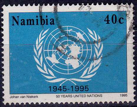 NAMIBIA 1995, 24 Oct. 50 YEARS UNITED NATIONS, single, UH, CV R 2.50 view scans
