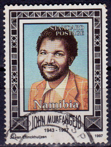 NAMIBIA 1997, 27 Nov. JOHN MUAFANGEJO ARTIST, single, UH, CV R 2.50 view scans