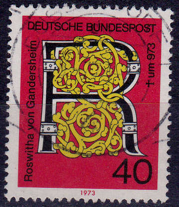 GERMANY 1973, 25 May. 1000th ANNIV DEATH R VON GANDERSHEIM, single, UH, CV+/- R 5.00 view scans