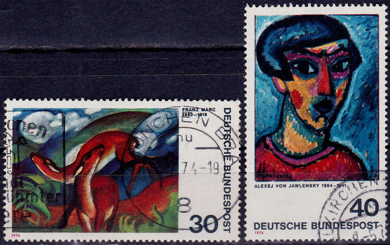 GERMANY 1974, 15 Feb. PAINTINGS - GERMAN EXPRESSIONISTS, set, UH, CV+/- R 10.00 view scans