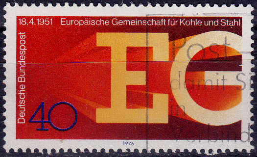 GERMANY 1976, 6 April. EUROPEAN UNION OF COAL AND STEEL, single, UH, CV+/- R 5.00 view scans