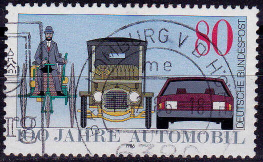 GERMANY 1986, 16 Jan. 100th ANNIV AUTOMOBILE INDUSTRY, single, UH, CV+/- R 5.00 view scans