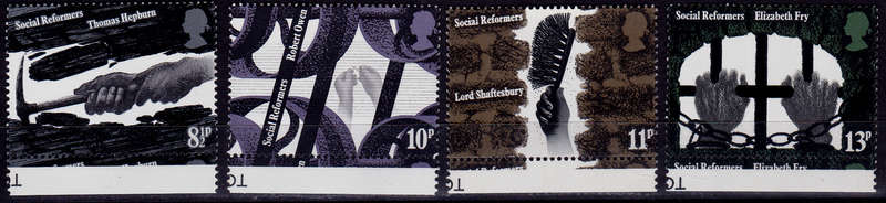 ENGLAND 1976, 28 April. INDUSTRIAL AND SOCIAL REFORMERS, set, MNH, CV +/-R 20.00 view scans