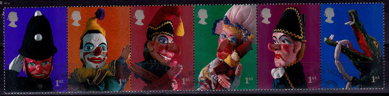 ENGLAND 2001, 4 Sept. PUPPETS PUNCH AND JUDY, set, UH, CV+/- R 255.00 view scans