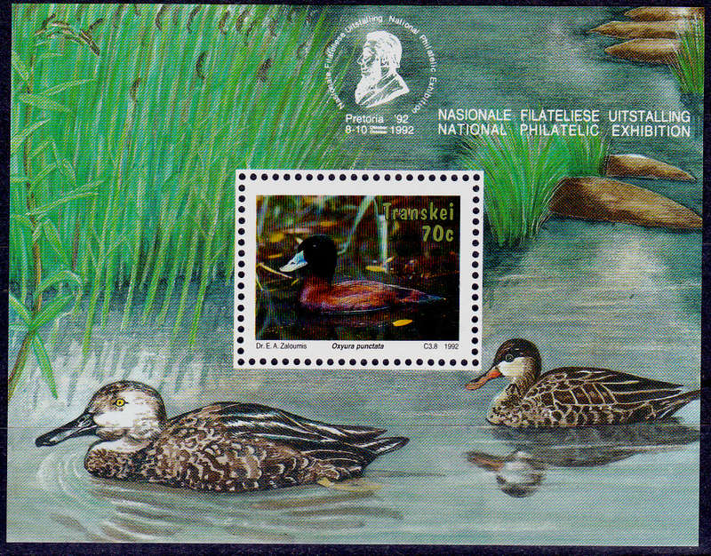 TRANSKEI 1992, 16 July. WATER FOWL, Foundation minisheet, MNH, CV R 70.00, view scans