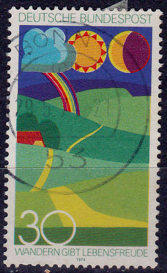 GERMANY 1974, 15 May. INFO ABOUT WALKING TOUR, single, UH, CV+/- R 5.00 view scans