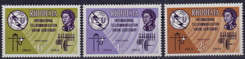 RHODESIA 1965, 17 May. ITU CENTENARY, set, MNH, CV R 180.00, view scans