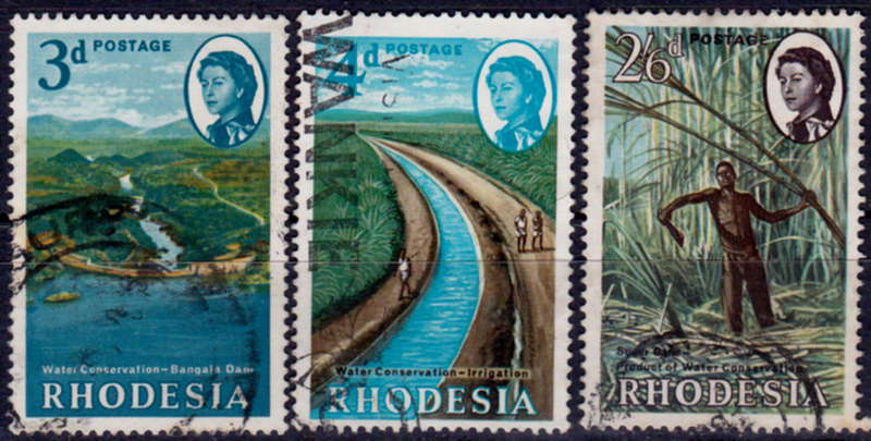 RHODESIA 1965, 19 July. WATER CONSERVATION, set, UH, CV R 79.50, view scans