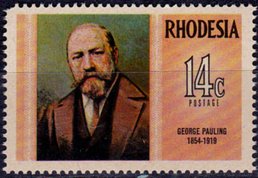RHODESIA 1974, 15 May. FAMOUS RHODESIANS GEORGE PAULING, single, MNH, CV R 15.00, view scans