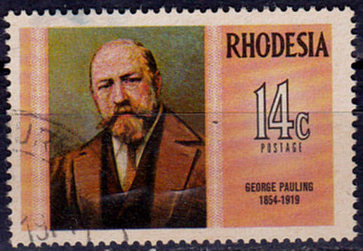 RHODESIA 1974, 15 May. FAMOUS RHODESIANS GEORGE PAULING, single, UNH, CV R 14.00, view scans