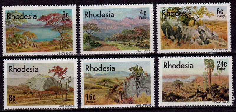 RHODESIA 1977, 20 July. ARTISTS of RHODESIA, set, MNH, CV R 15.00, view scans