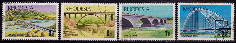 RHODESIA 1969, 18 Sept. RHODESIAN BRIDGES, set, UNH, CV R 77.50, view scans