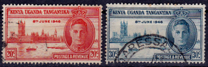 KUT 1946, 11 Nov. VICTORY, set, UH, CV +/-R 10.00 view scans