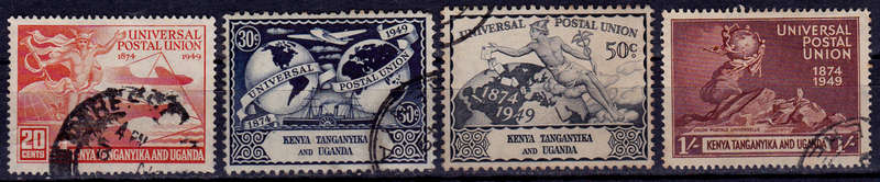 KUT 1949, 10 Oct. 75th ANNIV OF UPU, set, UH, +/-R 50.00, view scans