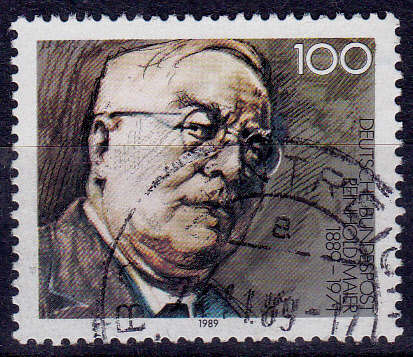 GERMANY 1989, 12 Oct. 100th ANNIV BIRTH RIENHOLD MAIER, single, UH, CV+/- R 10.00 view scans