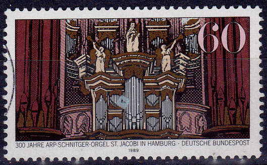 GERMANY 1989, 16 Nov. 300th ANNIV ARP-SCHNITGER OLGLER, single, UH, CV+/- R 5.00 view scans
