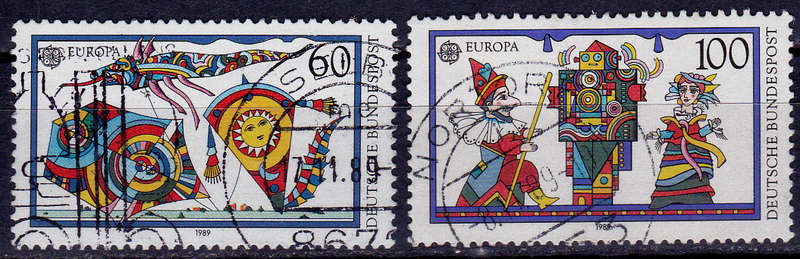 GERMANY 1989, 5 May. EUROPA STAMPS - CHILDRENS GAMES, set, UH, CV+/- R 10.00 view scans