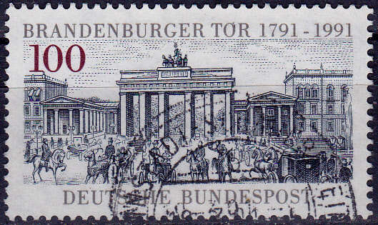 GERMANY 1991, 8 Jan. 200th ANNIV BRANDENBURGER TOR, single, UH, CV+/- R 10.00 view scans