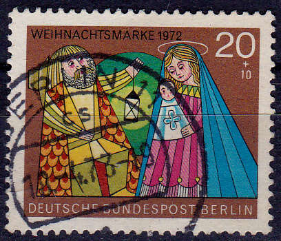 GERMANY BERLIN 1972, 10 Nov. CHRISTMAS STAMPS, single, UH, CV +/-R 10.00 view scans